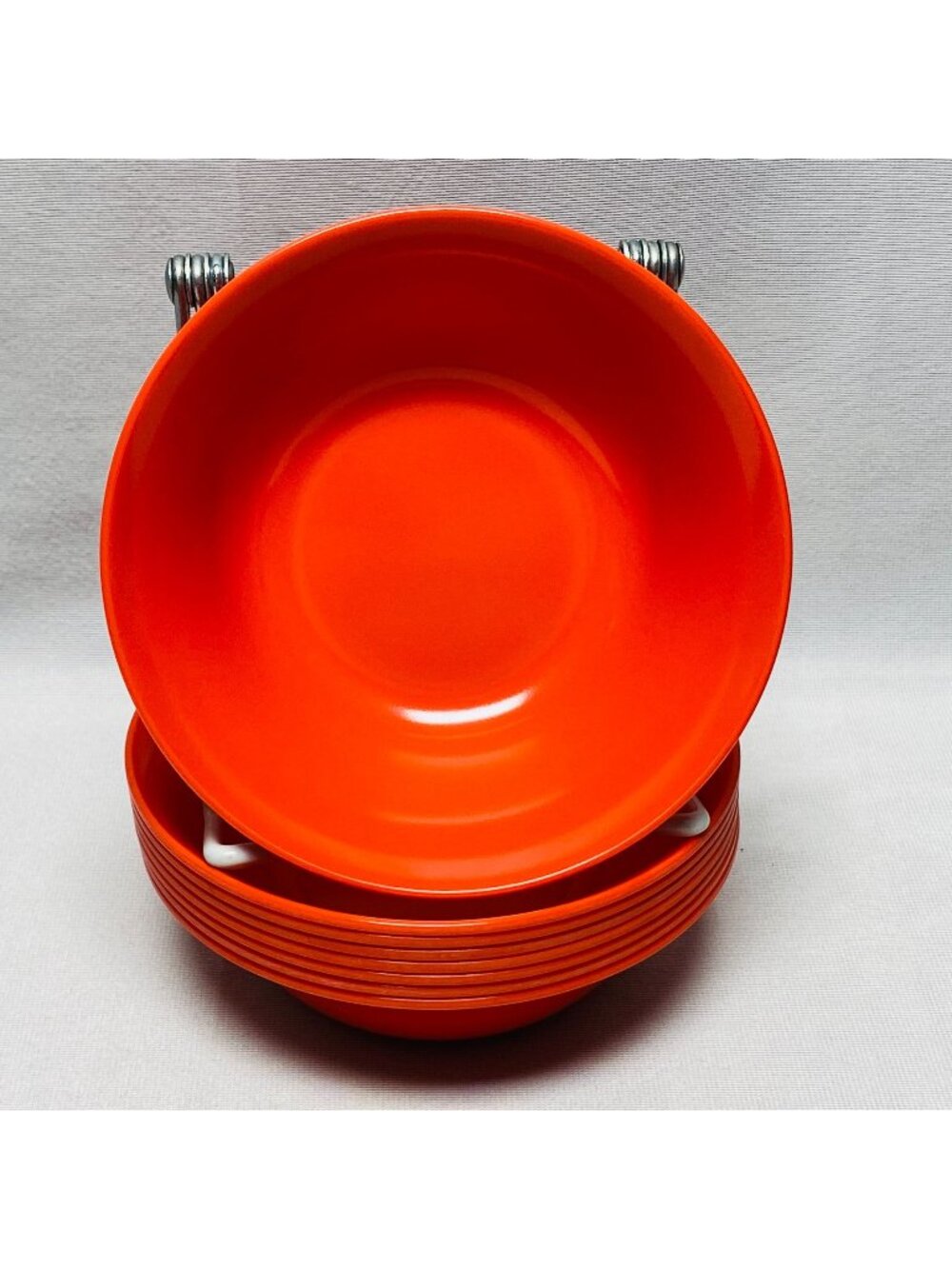 Texas Ware PMC 5.5" Orange Melamine Cereal Bowls Set Of 8 Kitchenware